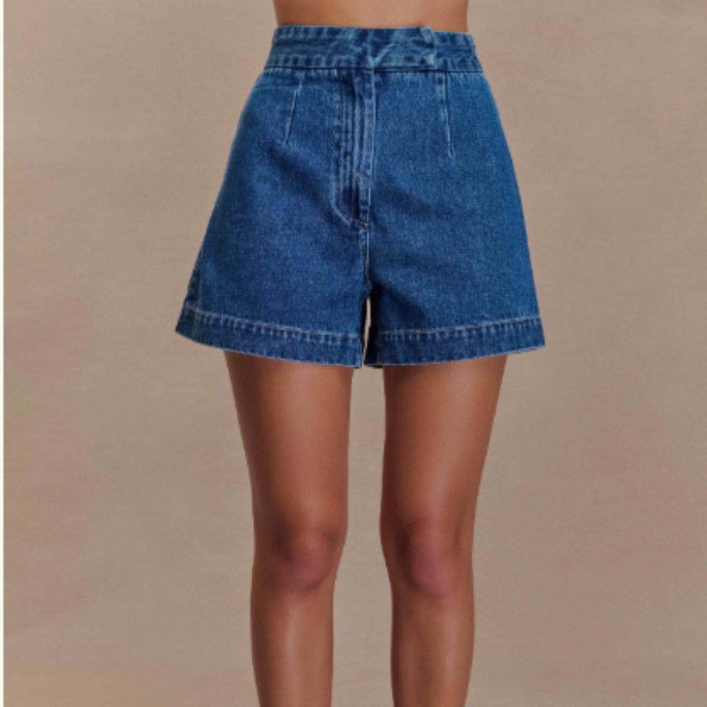 Meshki Blue Denim Jean Shorts
